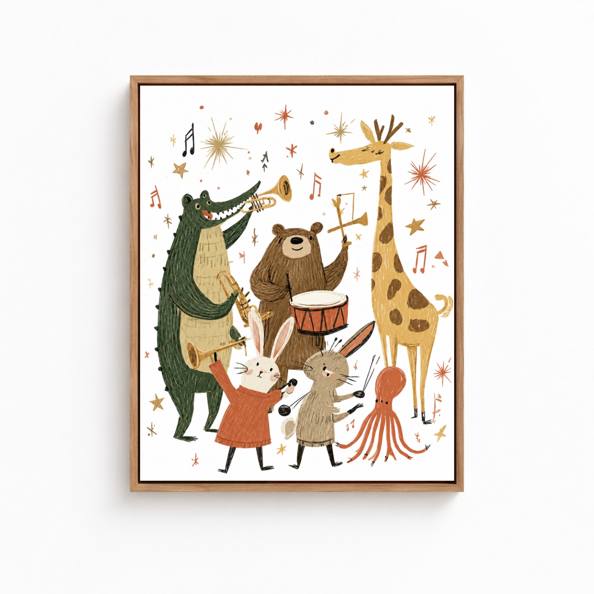 Animal Band Canvas Wall Art Aura Canvas