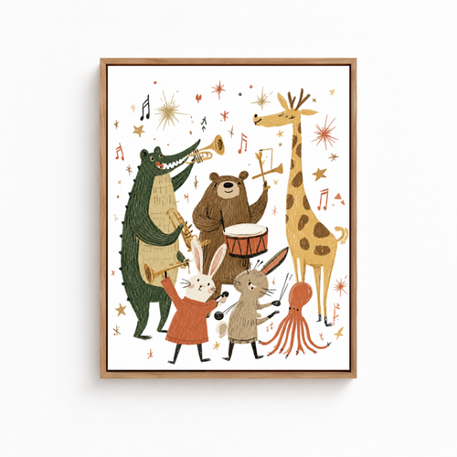 Animal Band Canvas Wall Art Aura Canvas