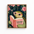 Slow Down Turtle Canvas Wall Art Aura Canvas