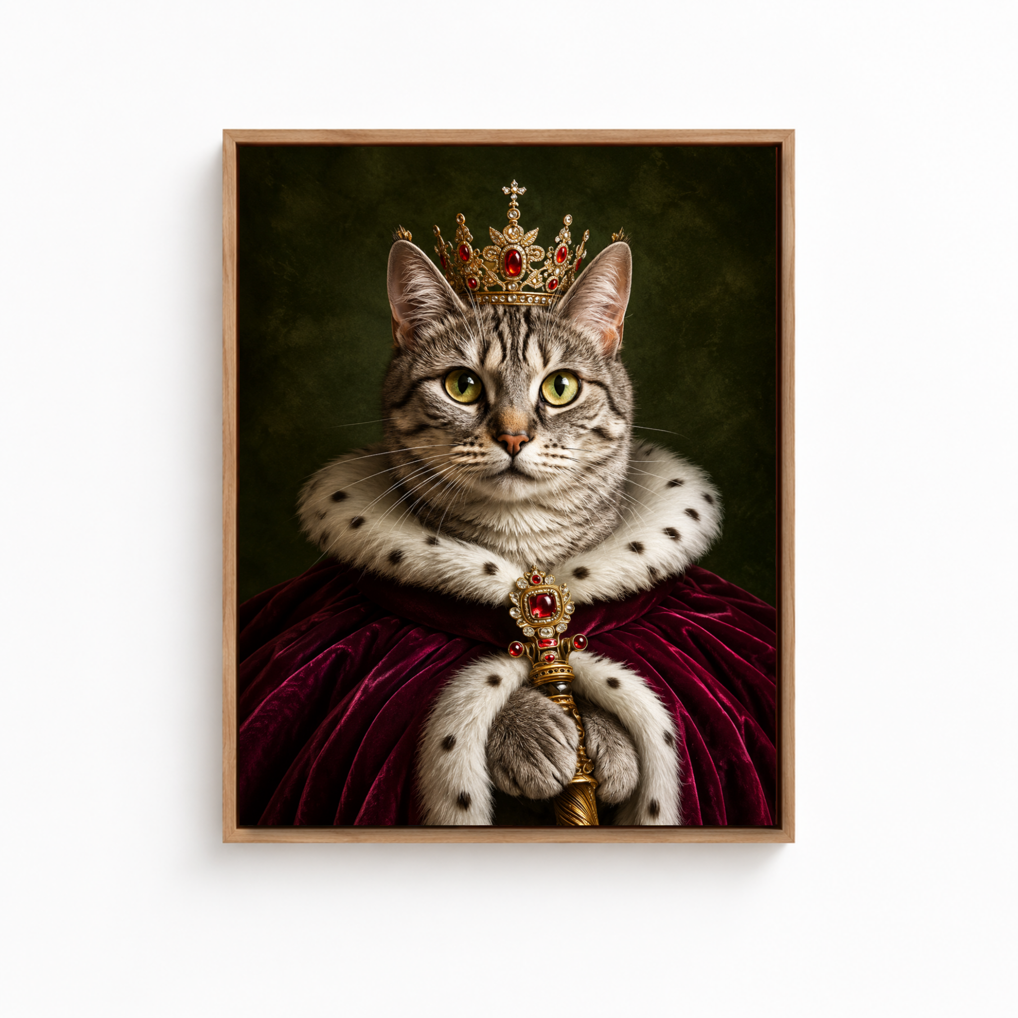 Custom Royal Pet Portrait Canvas Aura Canvas