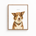 Custom Minimalist Pet Name Portrait Canvas Aura Canvas