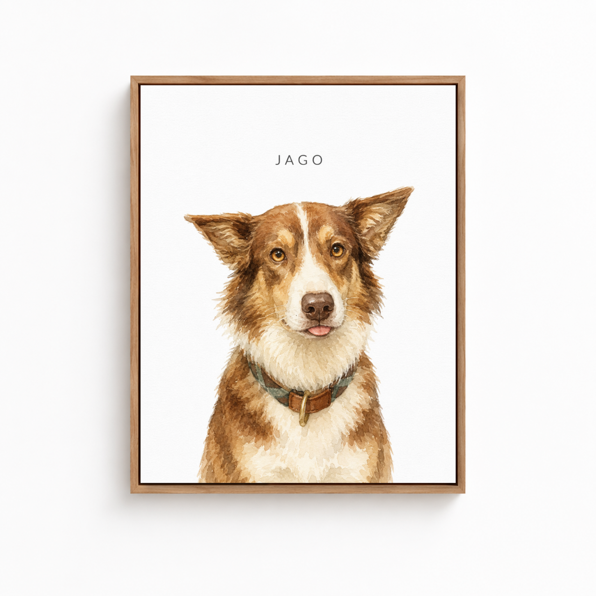 Custom Minimalist Pet Name Portrait Canvas Aura Canvas