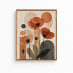 Terracotta Poppy Flower Canvas Aura Canvas