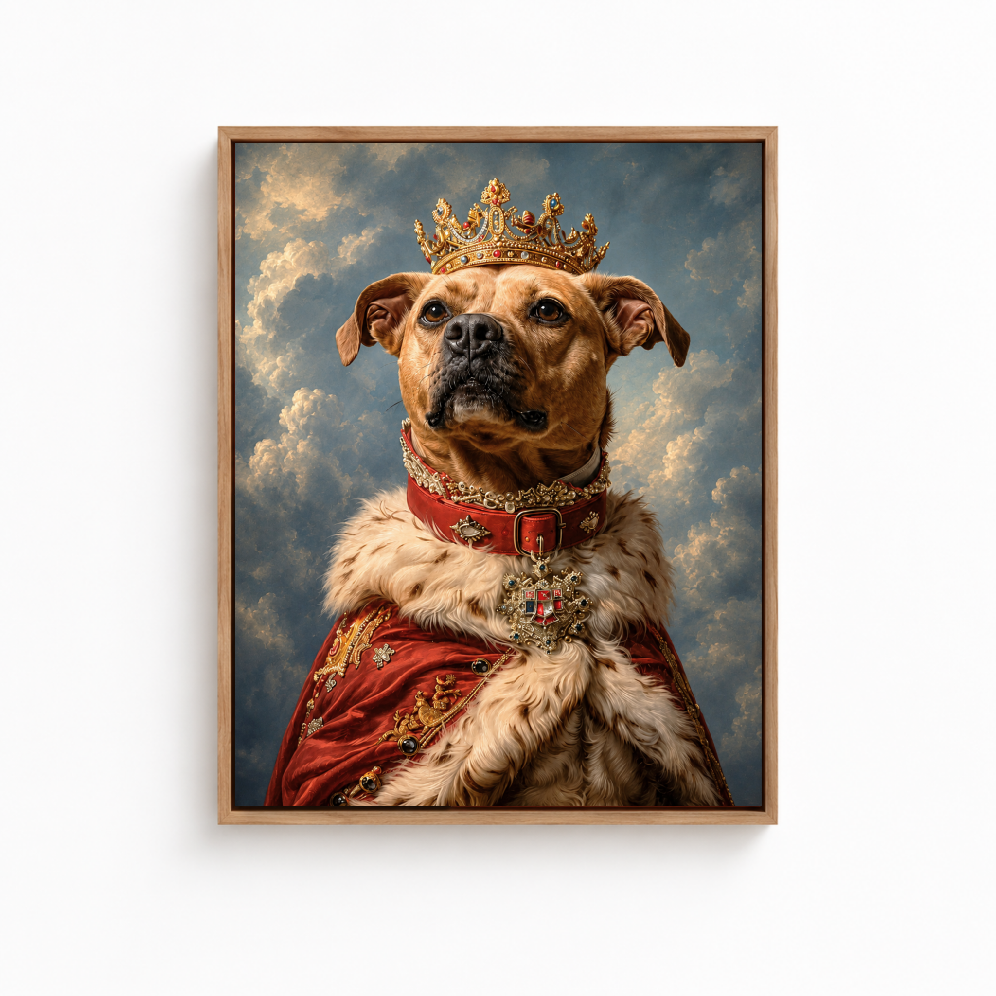 Custom Pet King Portrait Canvas Aura Canvas