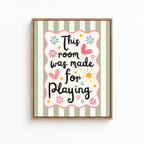 This Room Was Made For Playing Canvas Wall Art Aura Canvas
