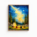 Starry Camping Canvas Wall Art Aura Canvas