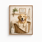 Custom Pet Laundry Room Portrait Canvas Aura Canvas