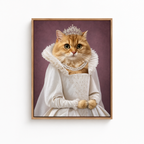 Custom Princess Cat Portrait Canvas Aura Canvas