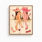 Girls Night Wine Canvas Wall Art
