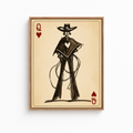 Cowgirl Queen Playing Card Canvas Aura Canvas