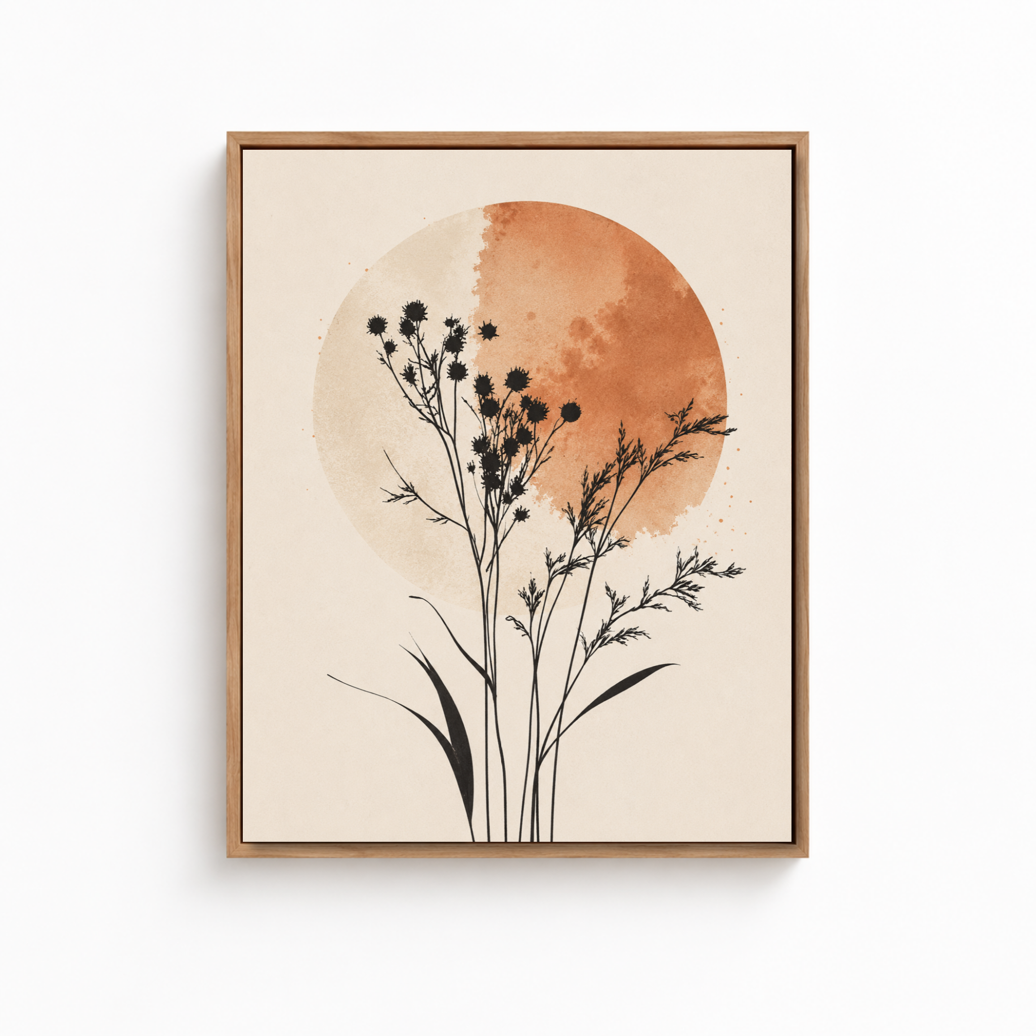 Terracotta Botanical Canvas Wall Art Aura Canvas