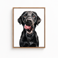 Custom Hand Painted Dog Portrait Canvas Aura Canvas