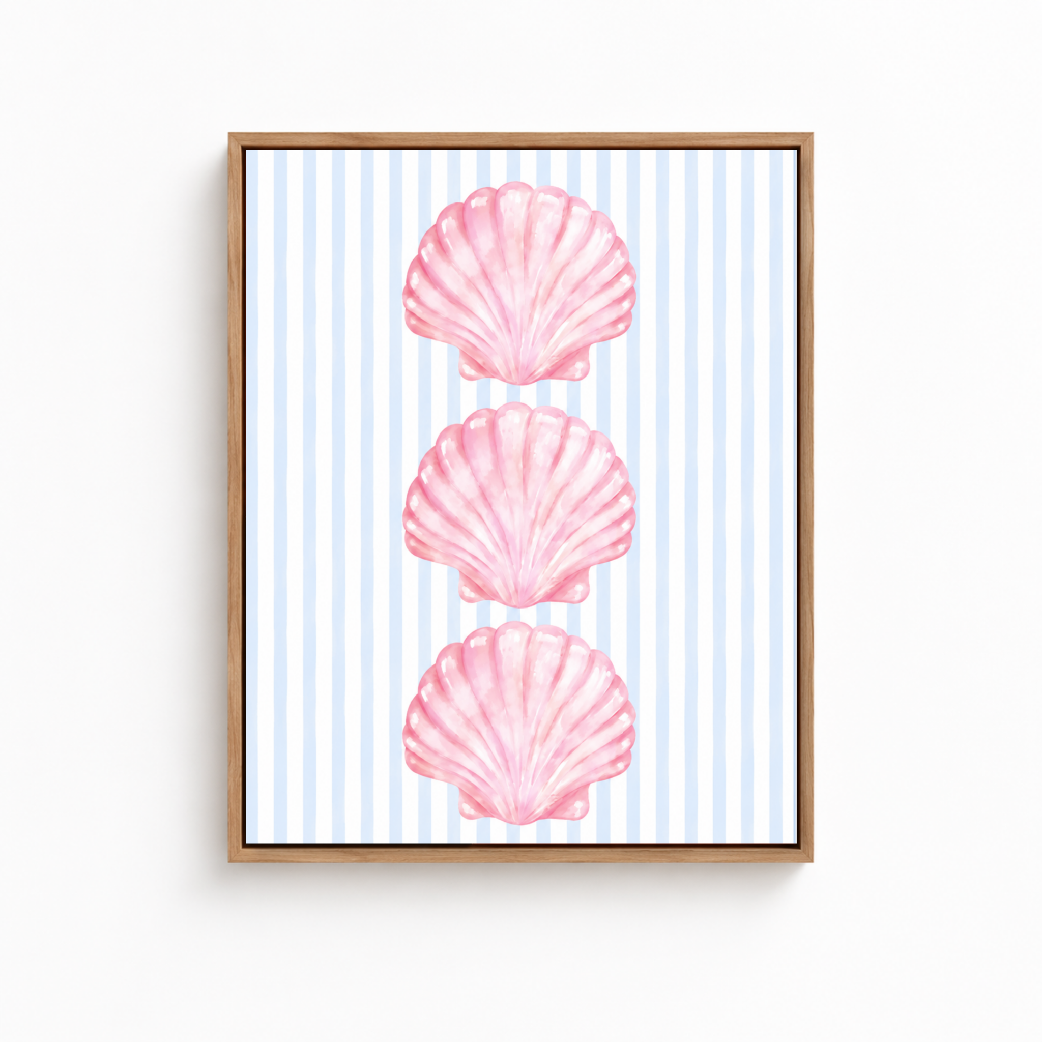 Pink Seashell Canvas Wall Art Aura Canvas