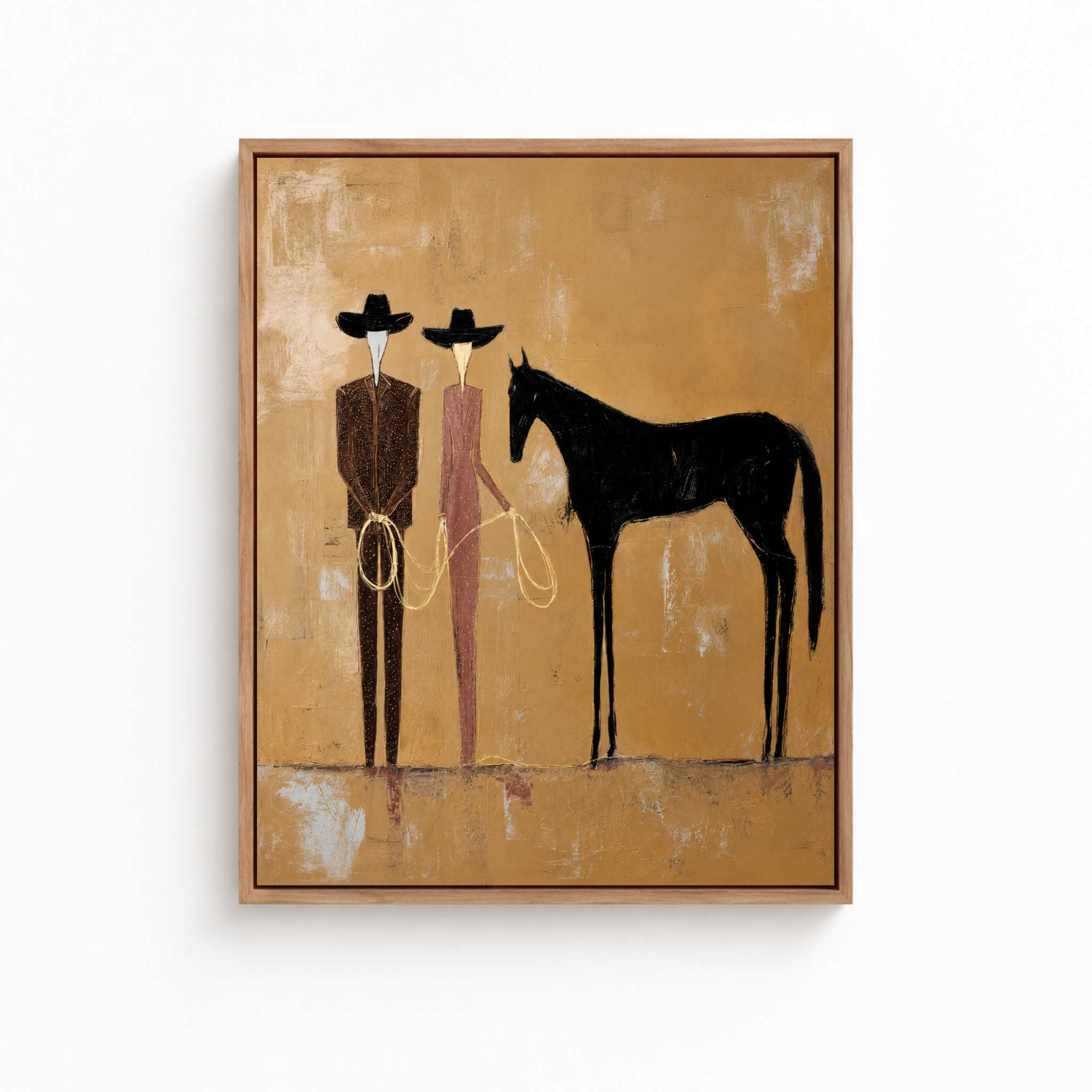 Western Horse Canvas Wall Art Aura Canvas