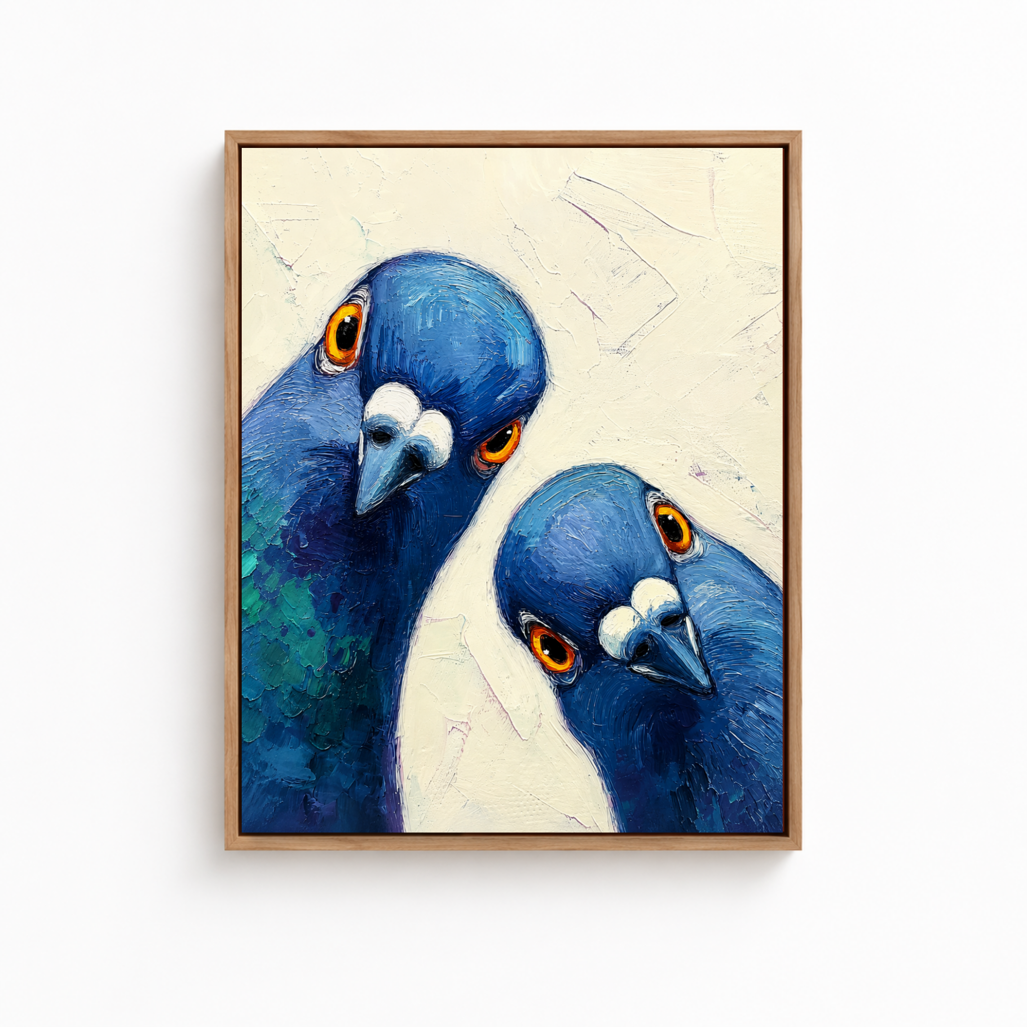 Blue Pigeons Canvas Wall Art Aura Canvas
