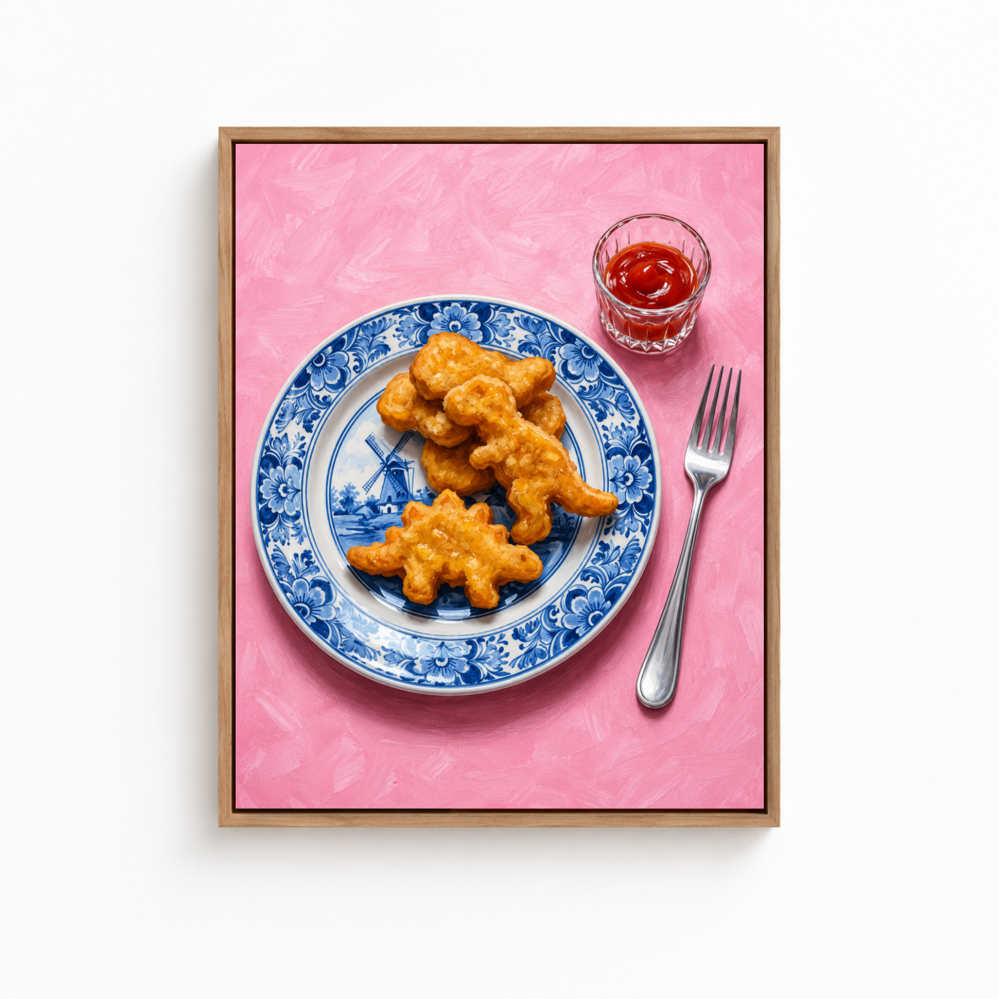 Dino Nugget Canvas Wall Art Aura Canvas