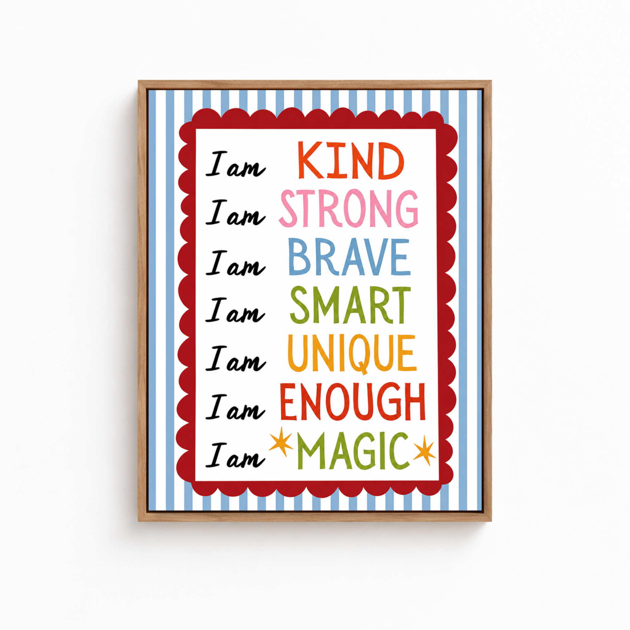 I Am Affirmation Canvas Wall Art Aura Canvas