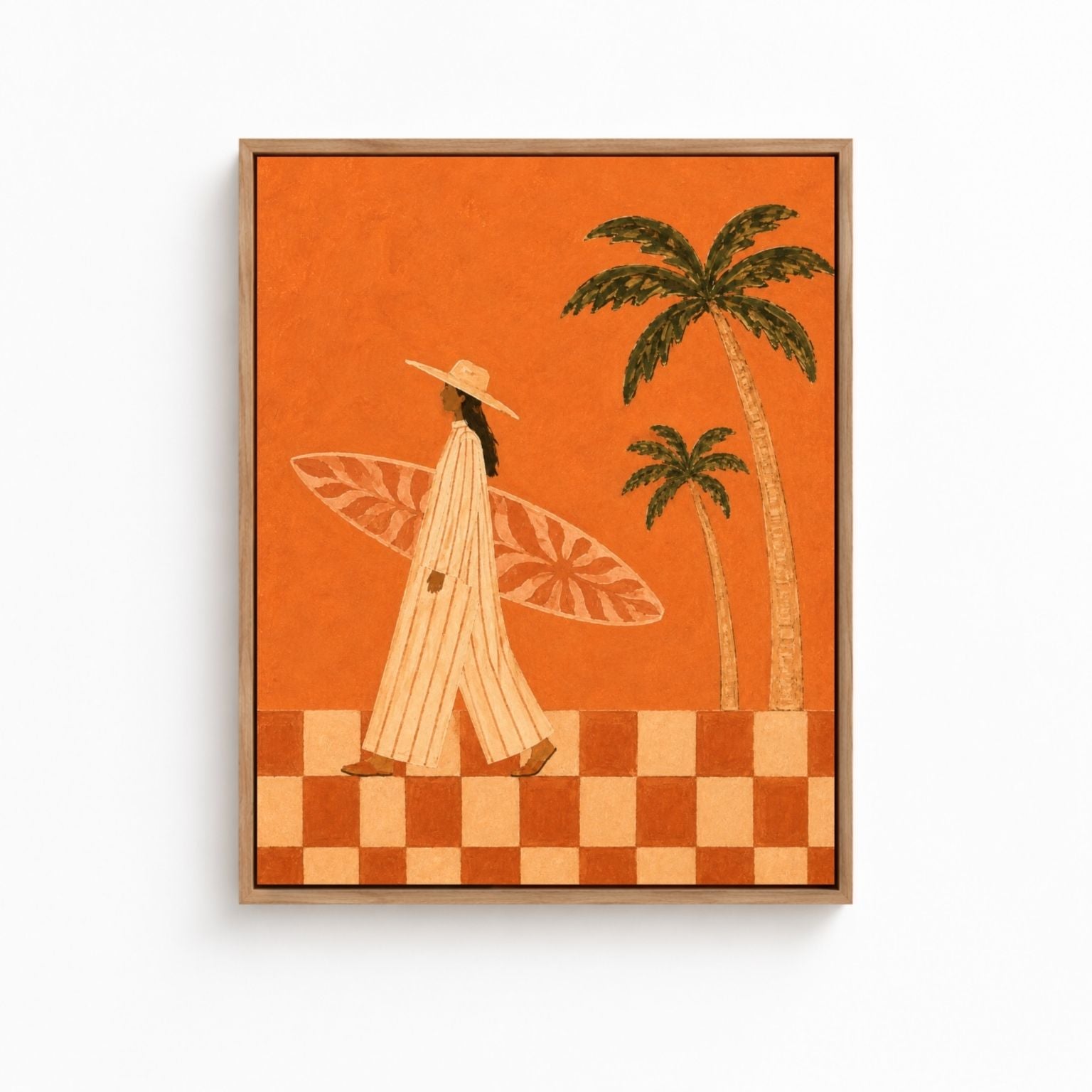 Surfer Girl Canvas Wall Art