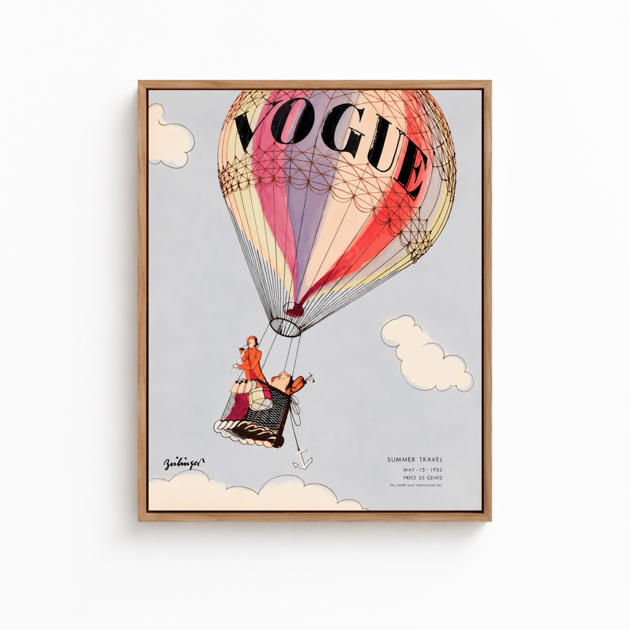Vintage Hot Air Balloon Canvas Wall Art Aura Canvas
