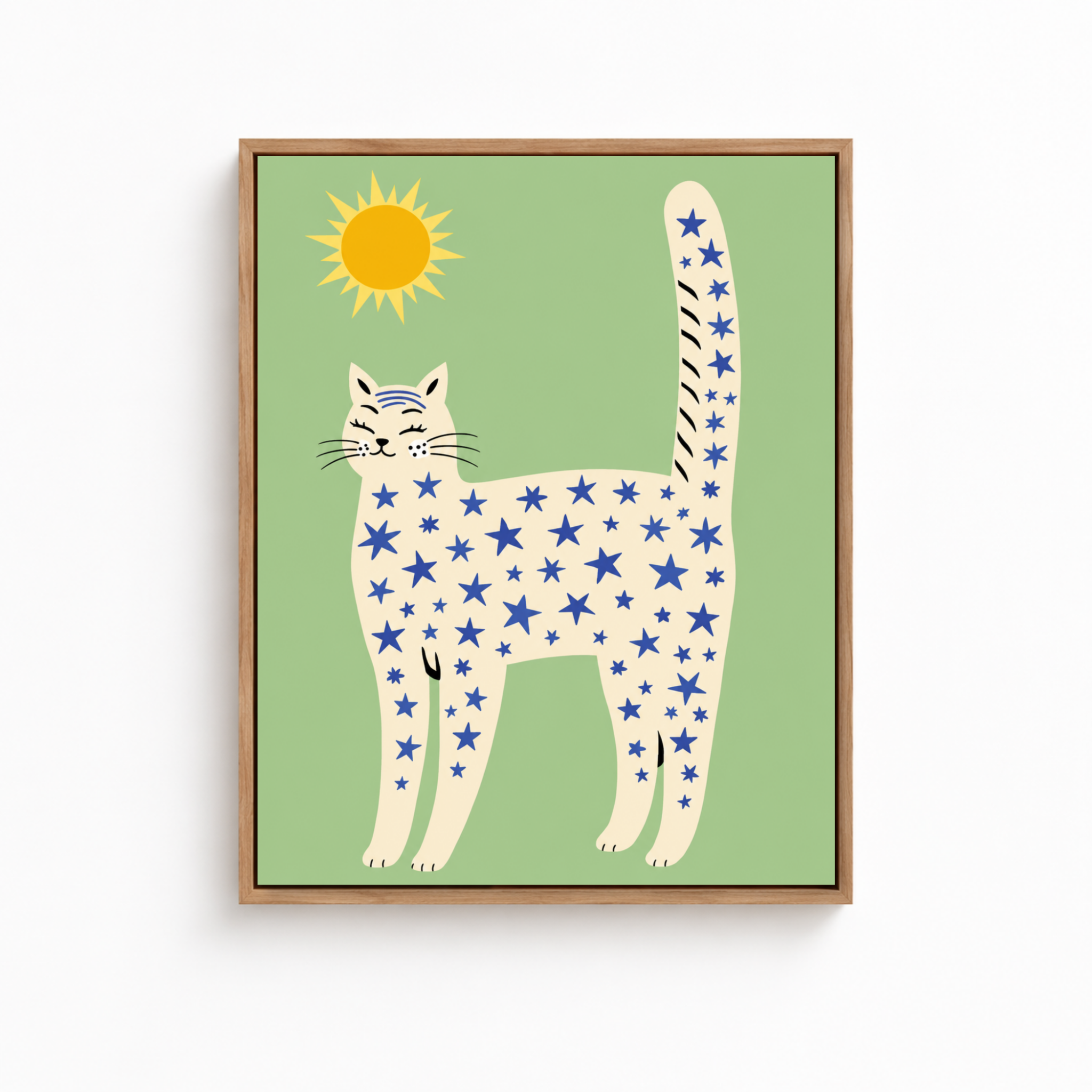 Star Cat Canvas Wall Art Aura Canvas