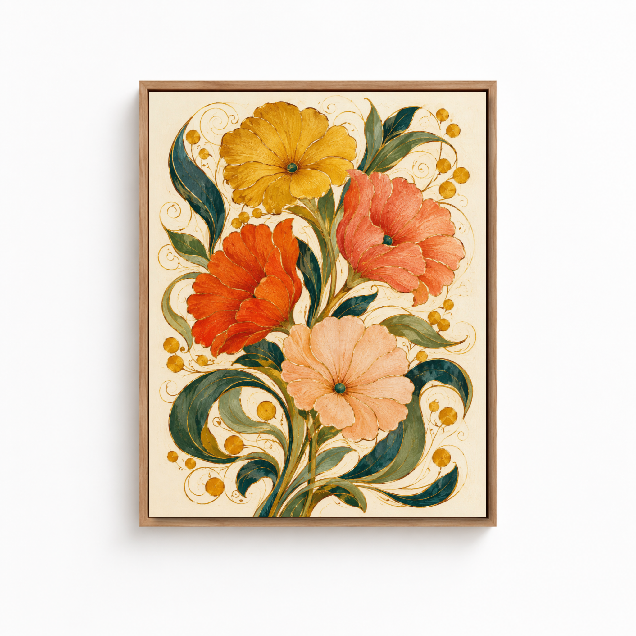 Vintage Floral Bouquet Canvas Aura Canvas