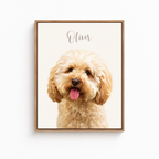 Custom Pet Remembrance Portrait Canvas Aura Canvas