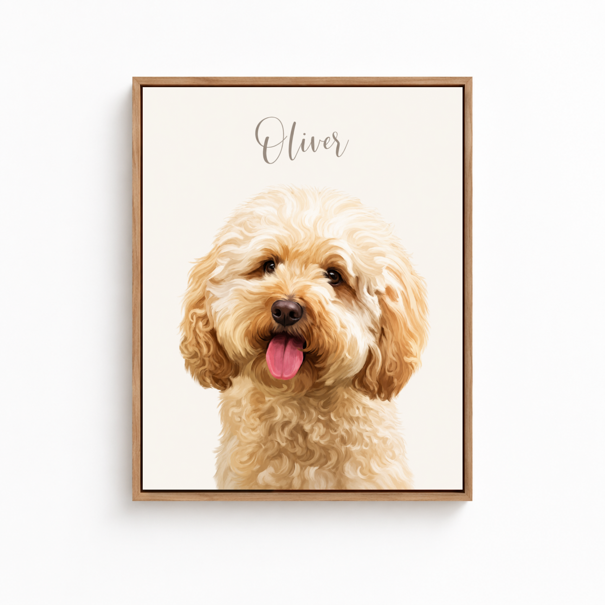 Custom Pet Remembrance Portrait Canvas Aura Canvas