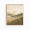 Neutral Mountain Sunrise Canvas Aura Canvas