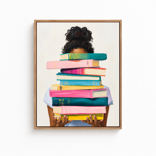 Book Lover Canvas Wall Art Aura Canvas