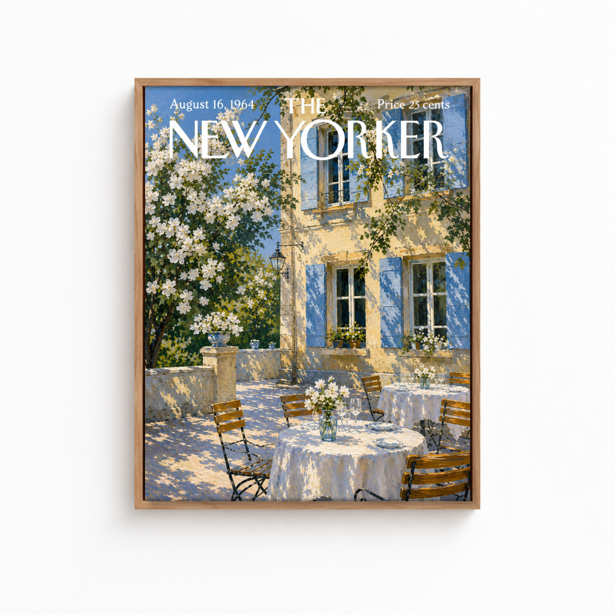 French Garden Café Canvas Wall Art Aura Canvas