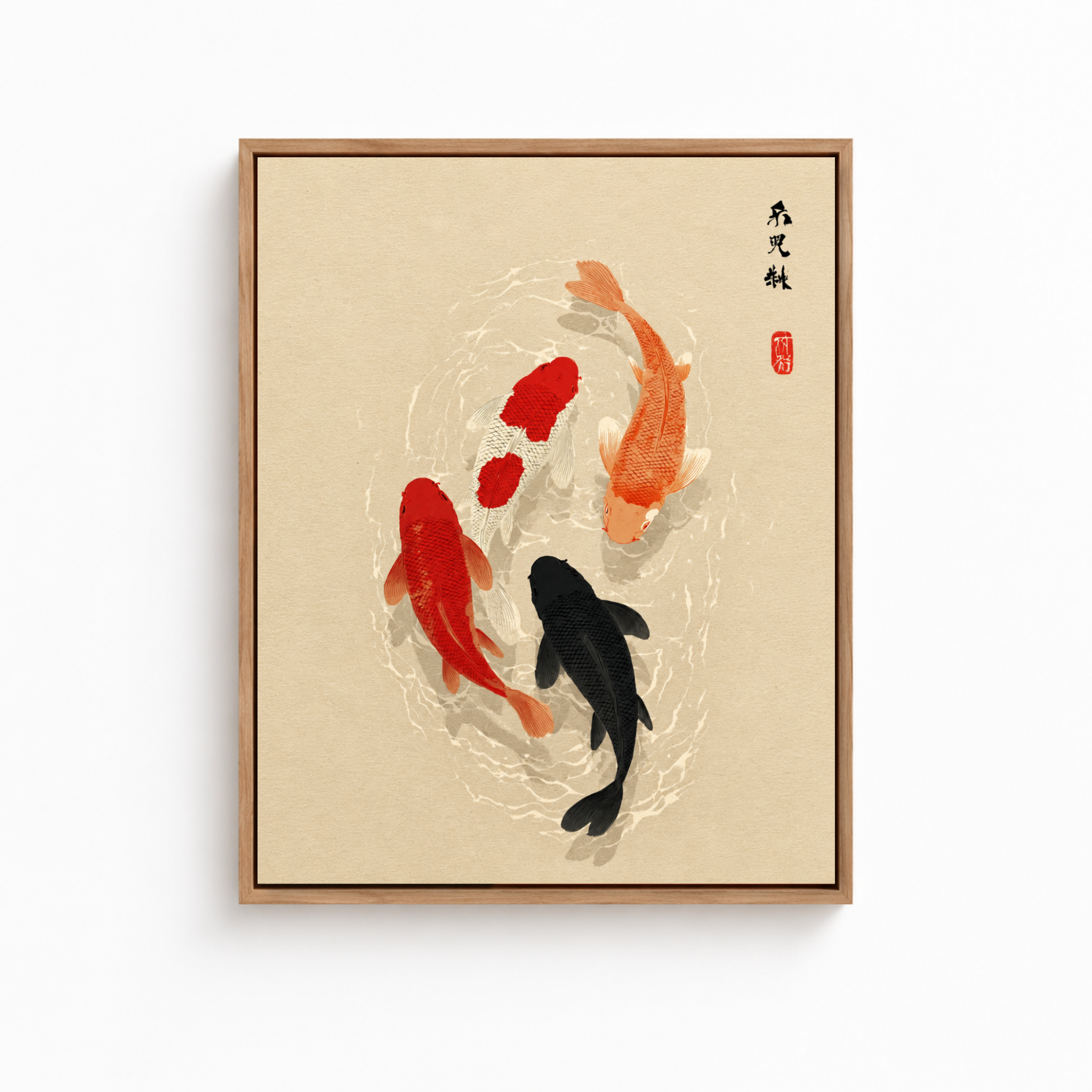 Japanese Koi Fish Canvas Wall Art Aura Canvas