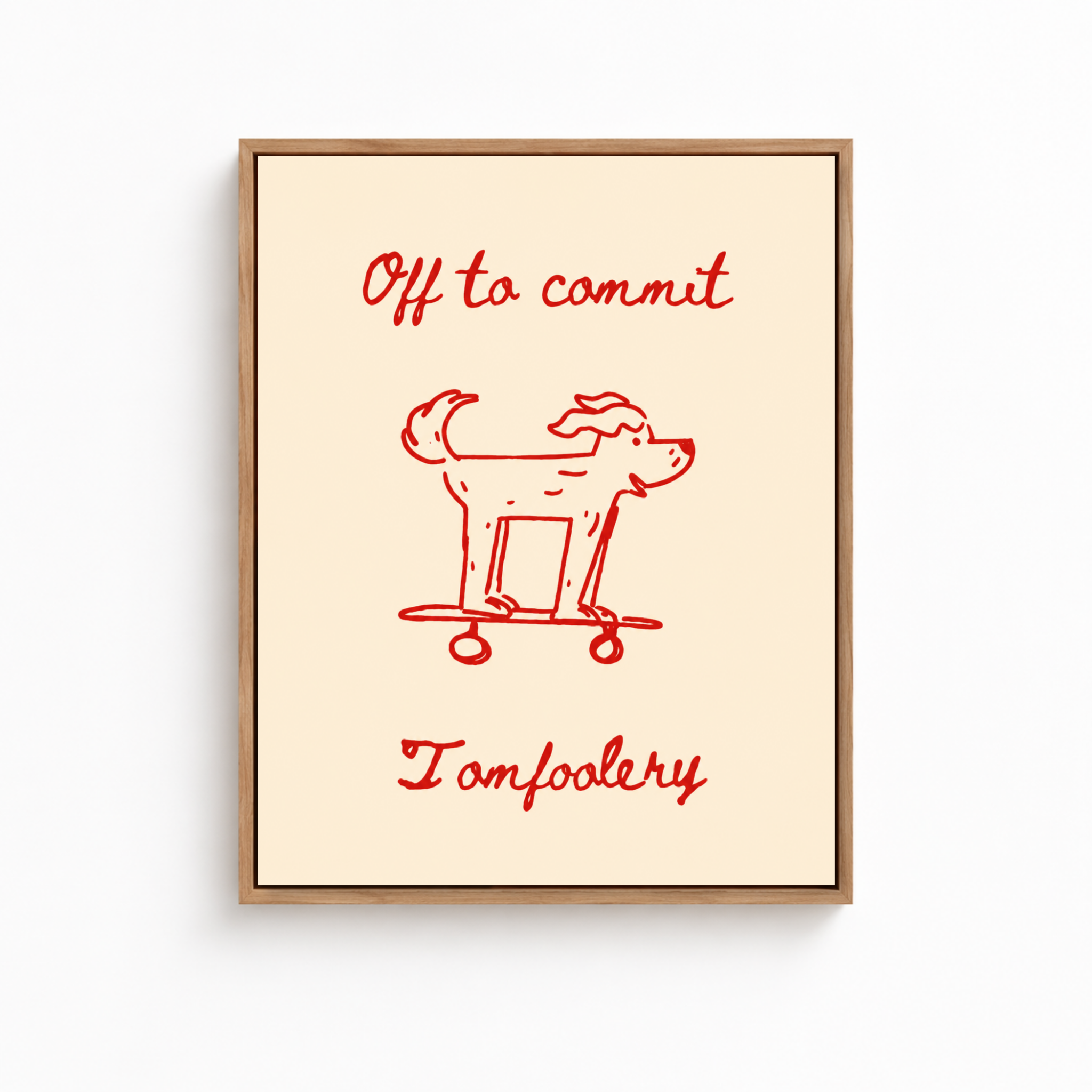 Tomfoolery Dog Canvas Wall Art Aura Canvas