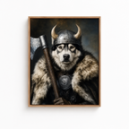 Custom Viking Pet Portrait Canvas Aura Canvas