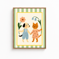 Dog and Cat Friends Canvas Wall Art Aura Canvas