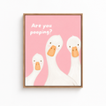 Are You Pooping Goose Canvas Wall Art Aura Canvas