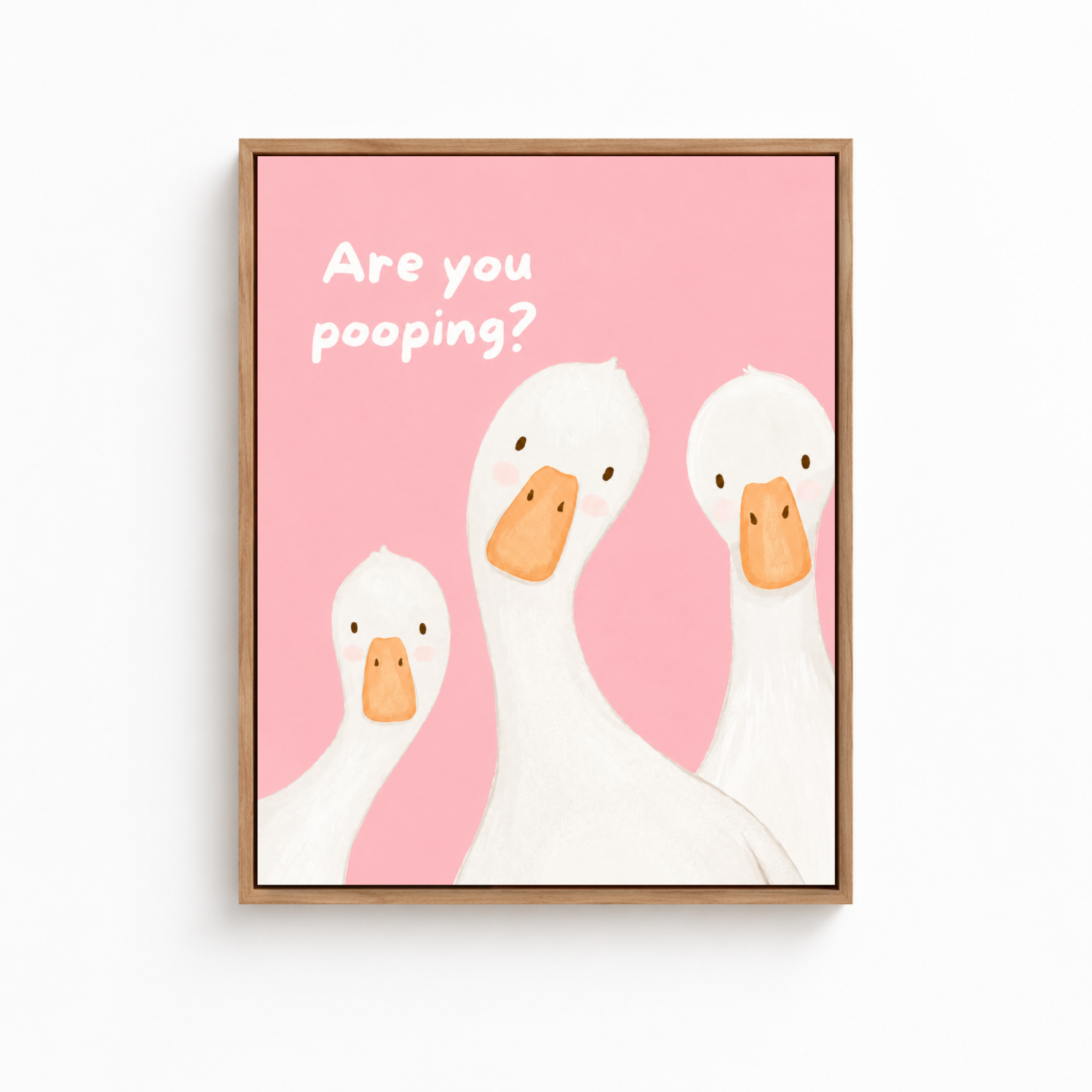 Are You Pooping Goose Canvas Wall Art Aura Canvas