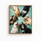 Happy Dogs Canvas Wall Art Aura Canvas