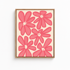 Pink Flower Canvas Wall Art Aura Canvas