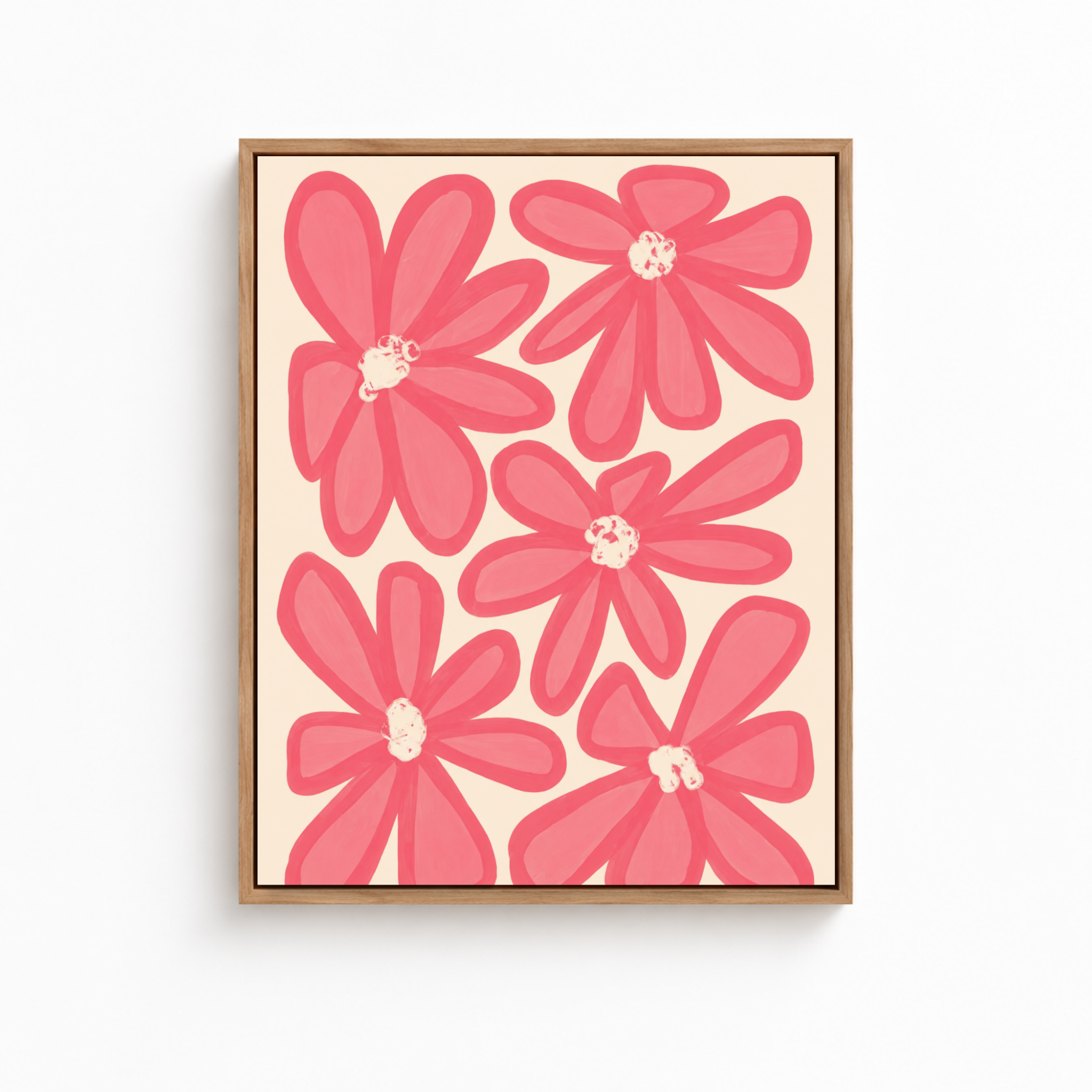 Pink Flower Canvas Wall Art Aura Canvas