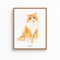 Custom Watercolor Cat Portrait Canvas Aura Canvas