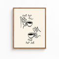 One For You One For Me Coffee Canvas Wall Art Aura Canvas