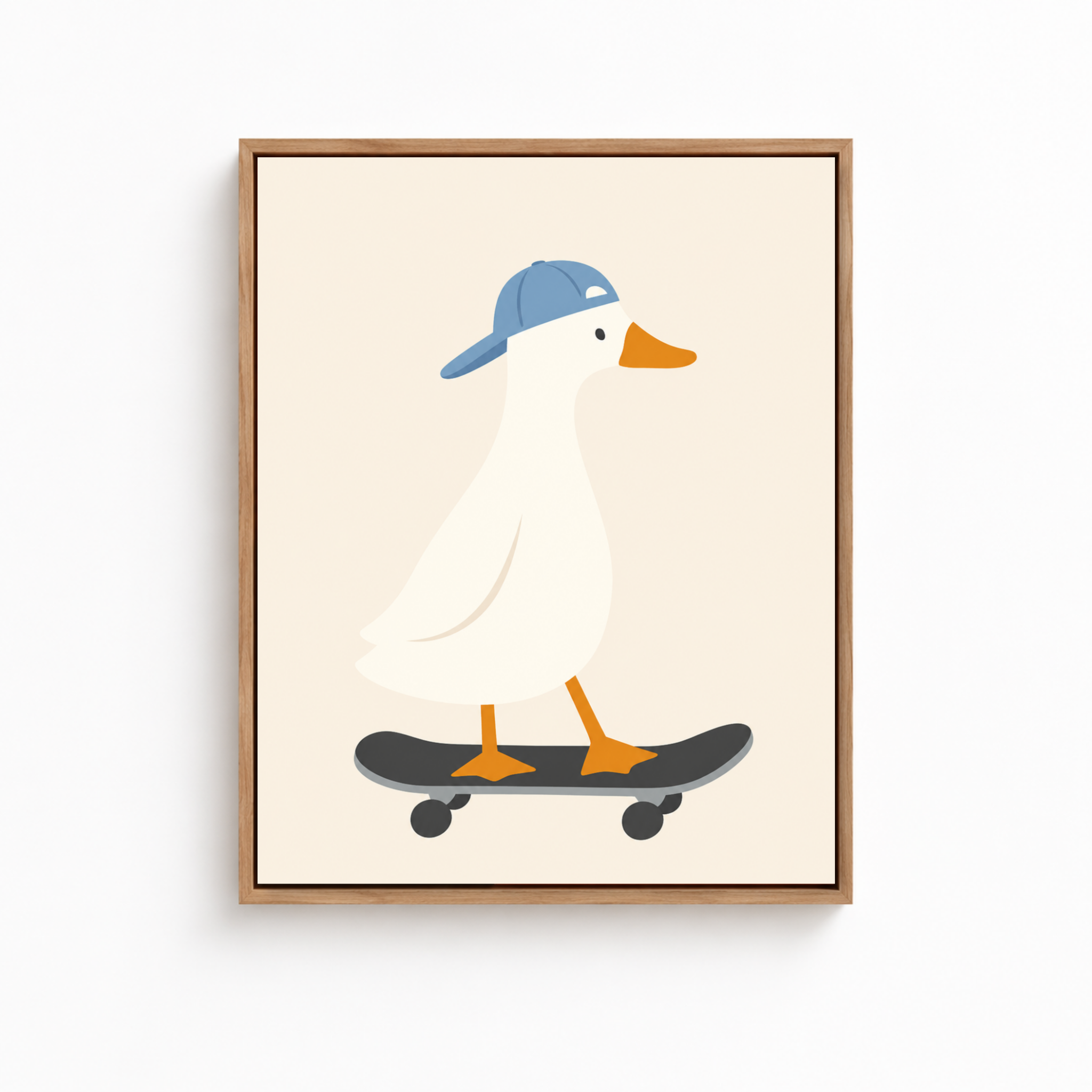 Skateboarding Duck Canvas Wall Art Aura Canvas