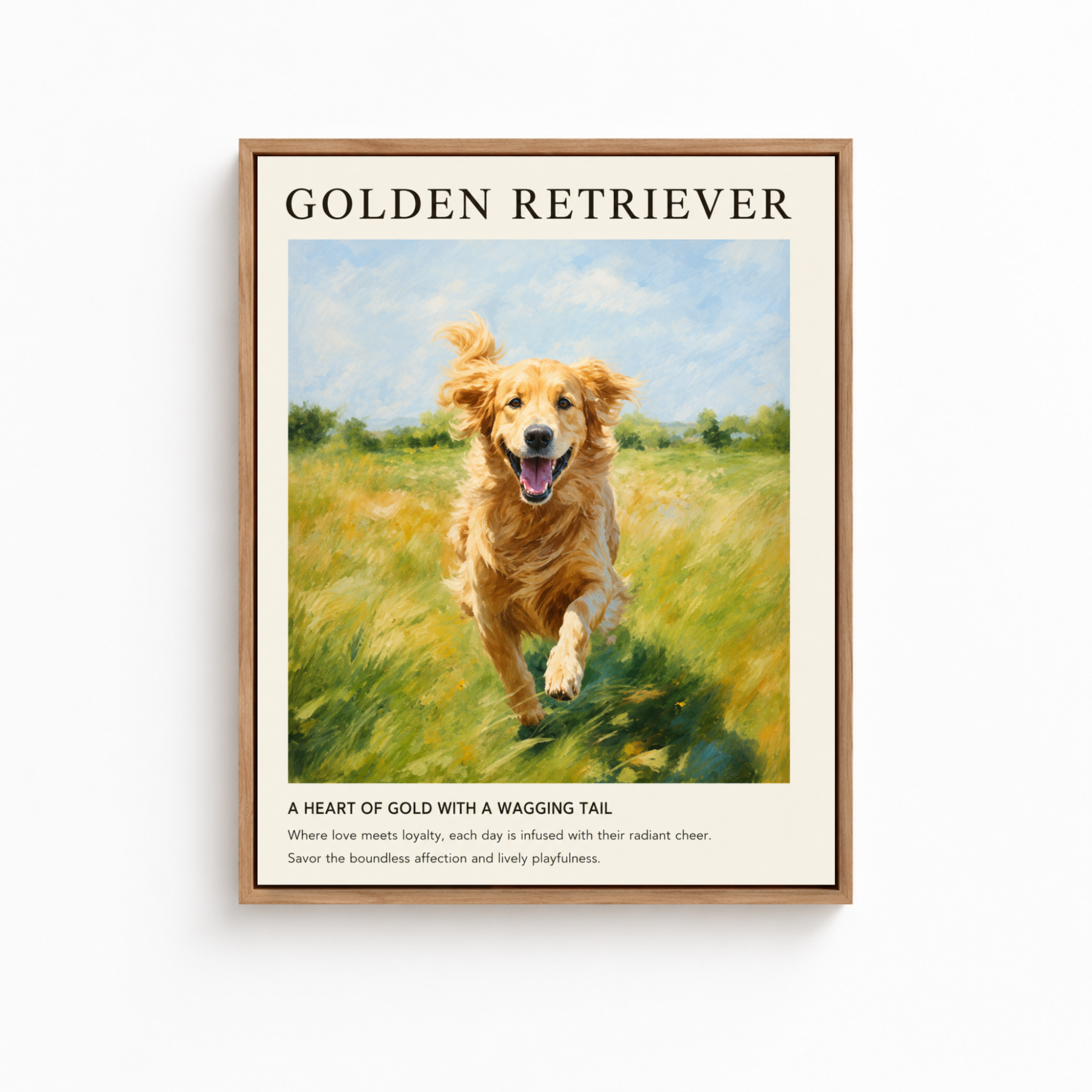 Golden Retriever Canvas Wall Art Aura Canvas
