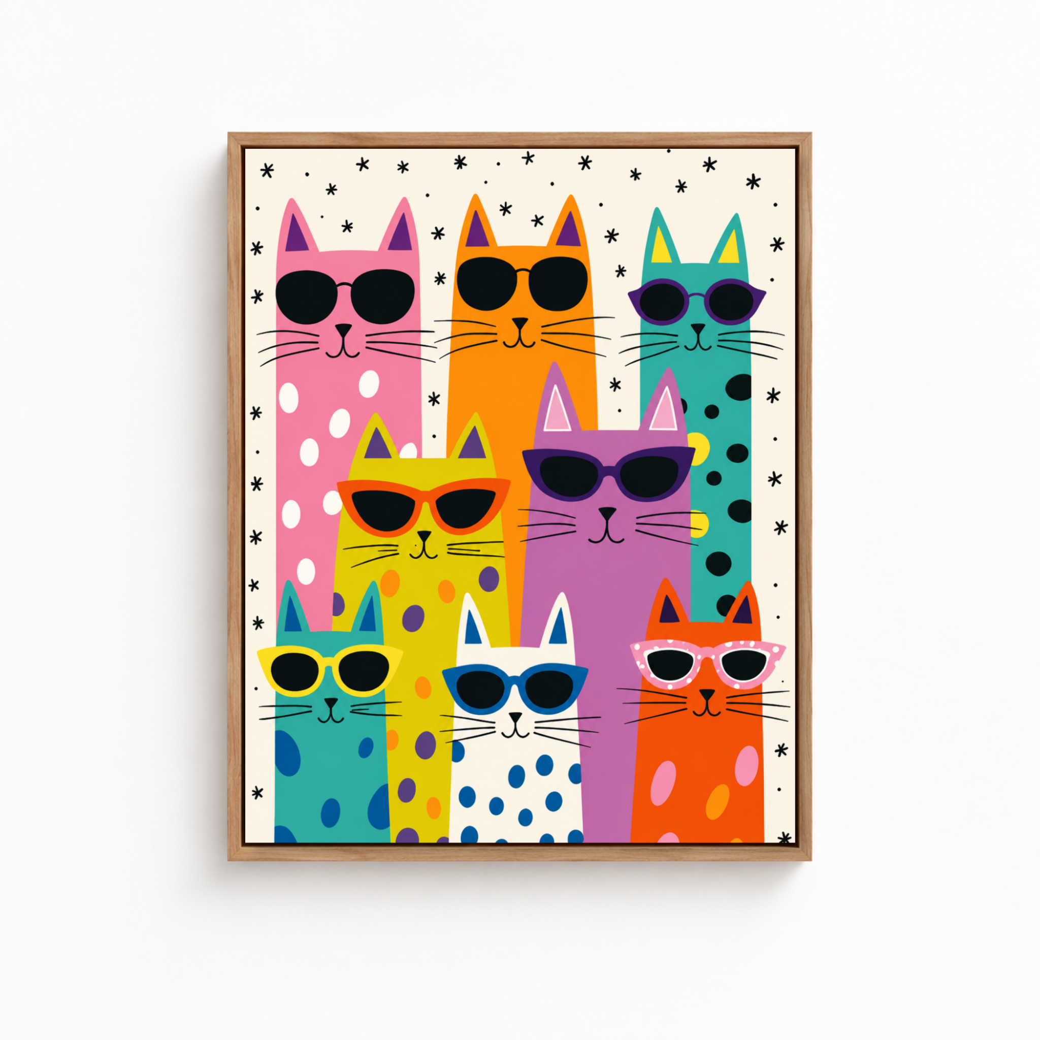 Cool Cats Canvas Wall Art Aura Canvas