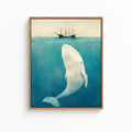 Whale Under Ship Canvas Wall Art Aura Canvas