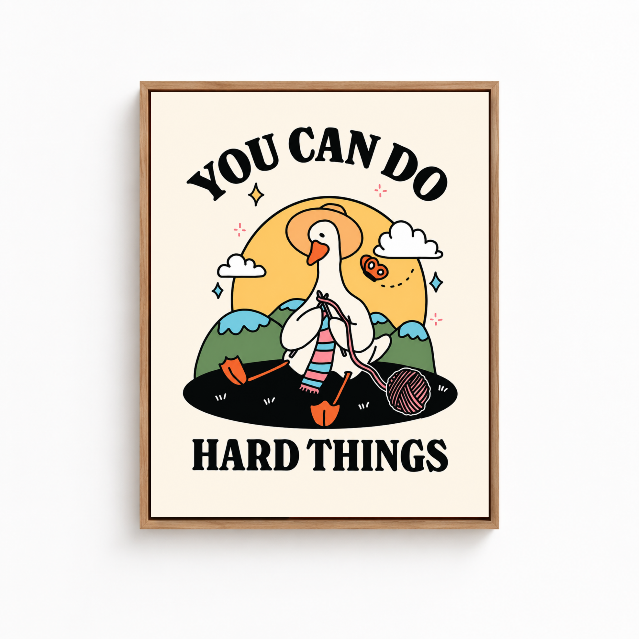 You Can Do Hard Things Goose Canvas Wall Art Aura Canvas