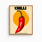 Retro Chilli Pepper Canvas Wall Art Aura Canvas