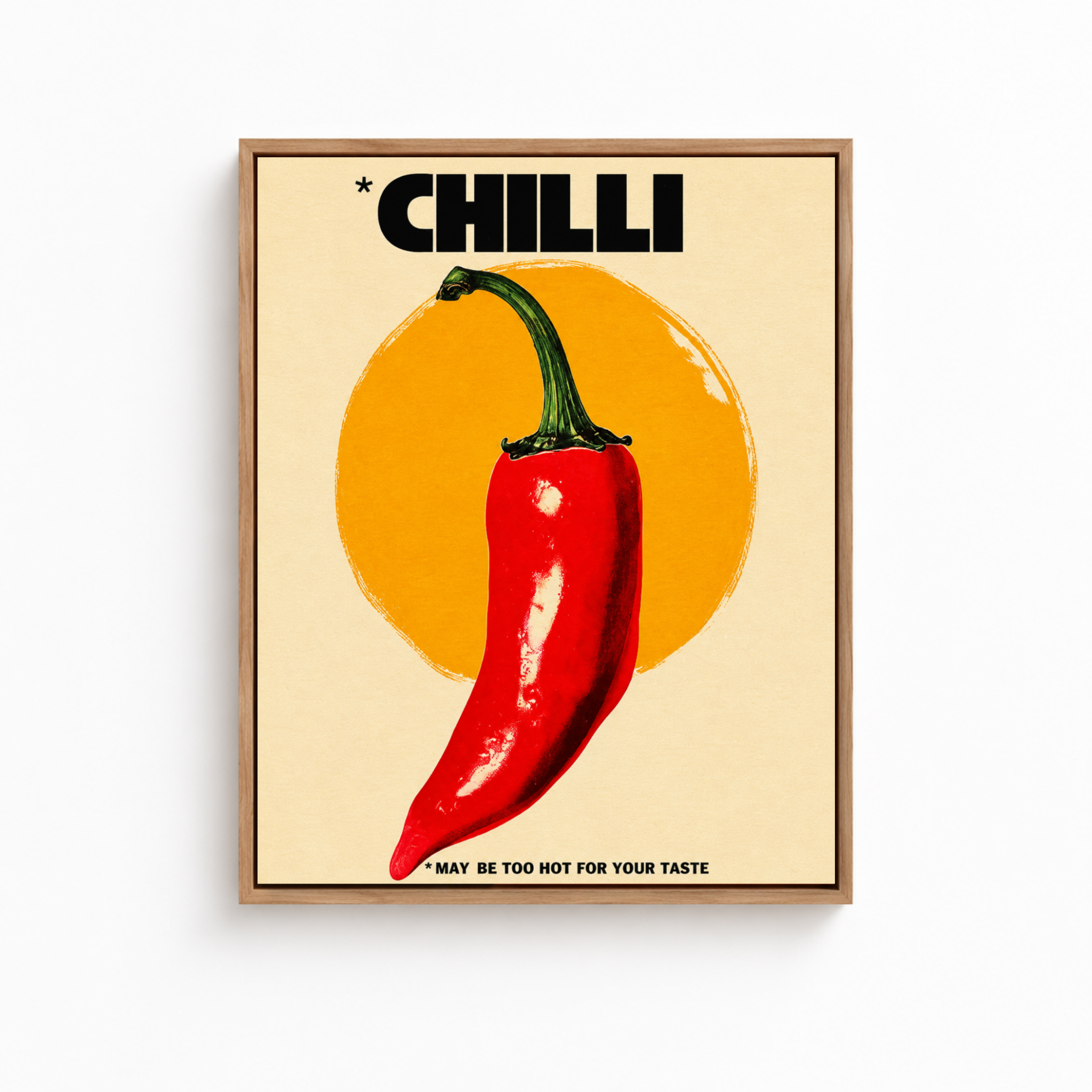 Retro Chilli Pepper Canvas Wall Art Aura Canvas