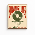 Serving Tunes Vinyl Record Canvas Wall Art Aura Canvas