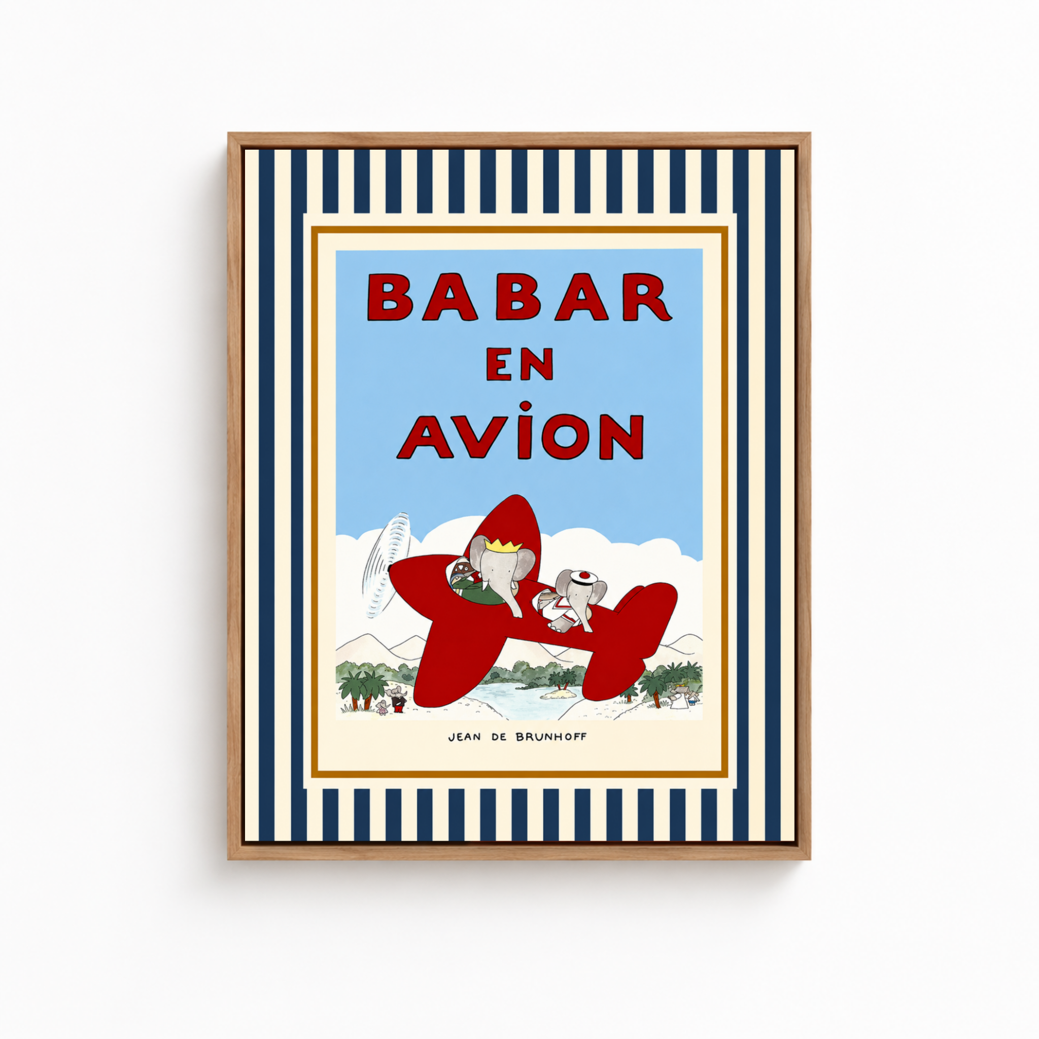 Elephant Airplane Canvas Wall Art Aura Canvas